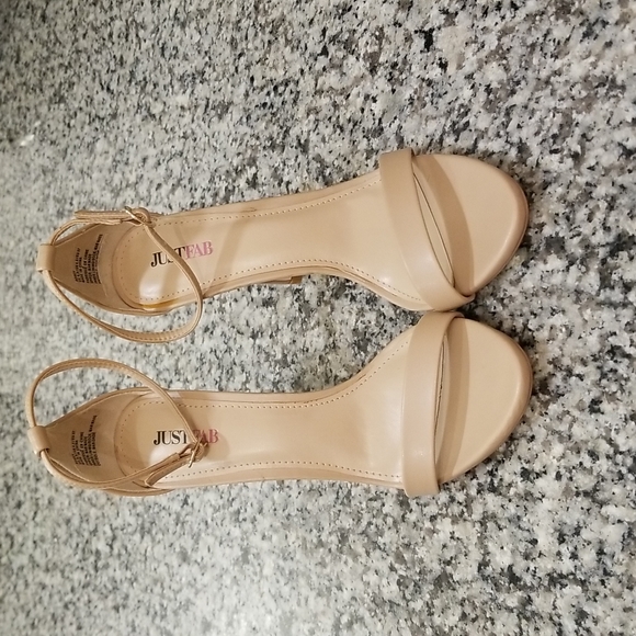 JustFab Shoes - Just Fab Nude Heels 6.5 4" heel